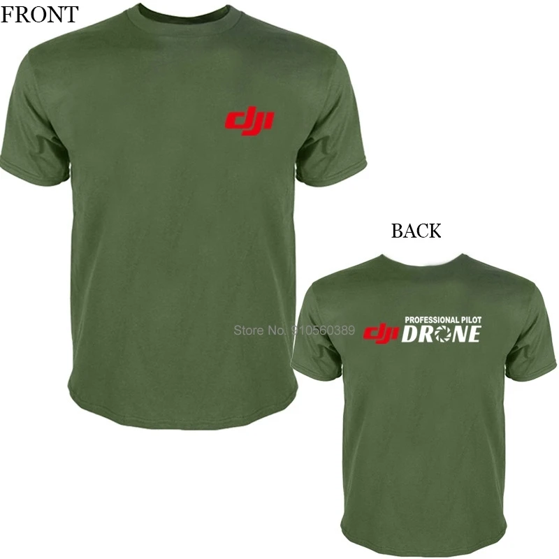 Футболка мужская с дроном DJI professional pilot тенниска из хлопка короткими рукавами