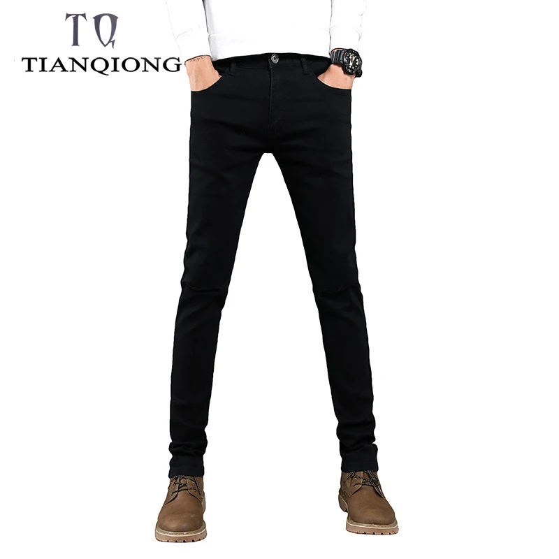 2019 New Men Classic Business Jeans Fashion Casual Primary Color Slim Fit Small Straight Male Trousers Denim Pants Brand Clothes | Мужская
