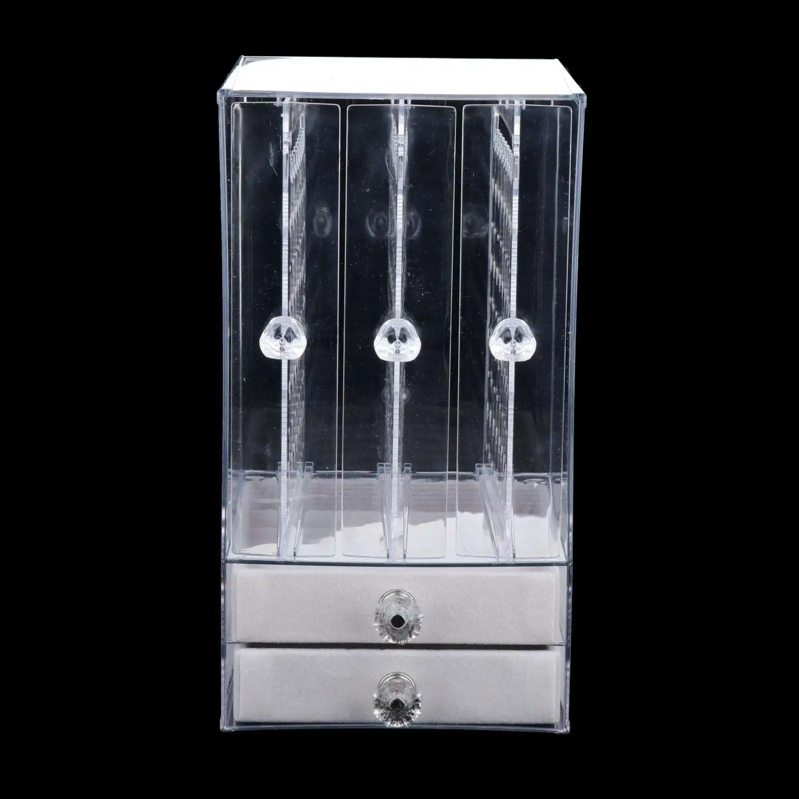

Plastic Jewelry Organizer Dust-proof Earrings Holder Jewelry Storage Drawer Box Necklace Display Stand Jewelry Storage Rack