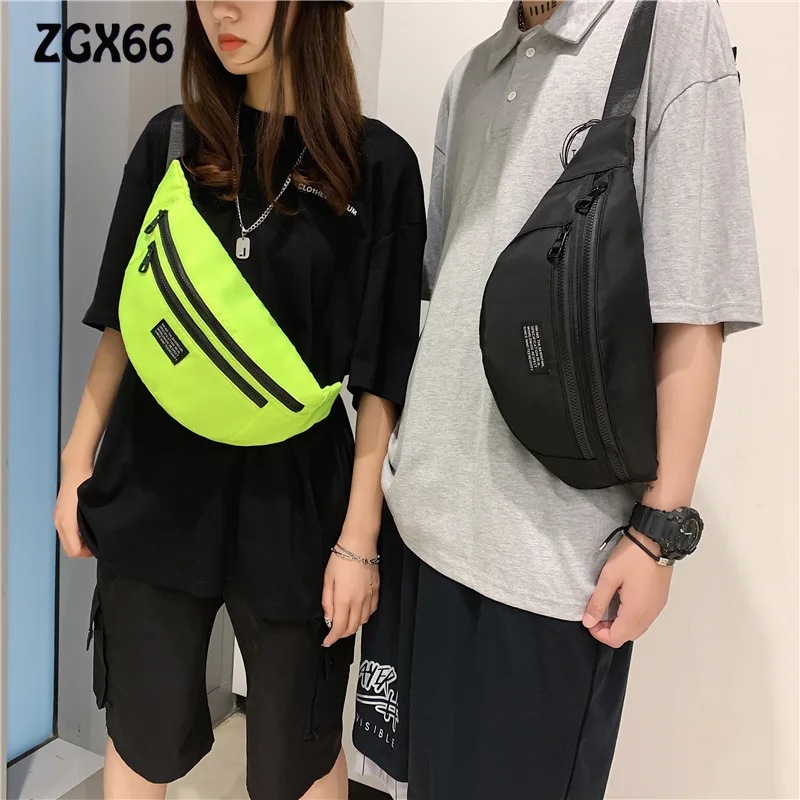 

Man Women's chest Bag Fashion Moblie Phone Zipper Pouch Hip Hop Fanny Pack Outdoor Traveling Belt Waist Bag Crossbody Bags