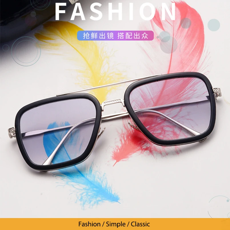 Мужские квадратные солнцезащитные очки rotor Downey Jr Винтажные Солнцезащитные с