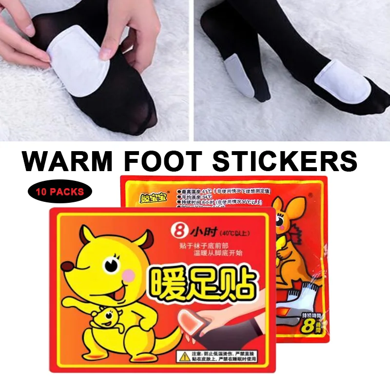 Warm Foot Pad 10pair/Pack Back Lasting Heat Patch Stick Outdoor Activities Body Pads Skin Surface Creative Hand |