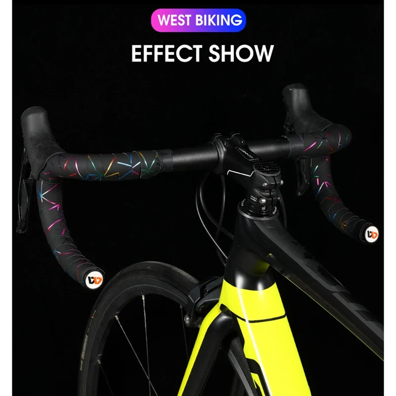 WEST BIKING Road лента для руля велосипеда Противоскользящая Лента EVA с 2 заглушками