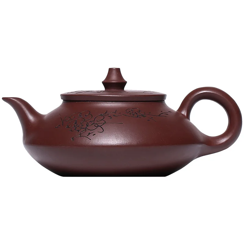 

Purple Clay Plum Kettle Handmade Yixing Teapot Send Gift Box Creative Teaware