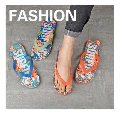 

2021 men's summer Bohemian sandal flat flip-flops men's fashion slippers refreshing print beach scenery
