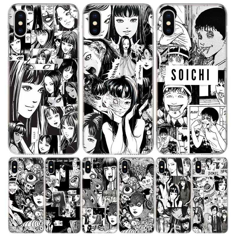 

Junji Ito Terror Horror Anime Silicon Call Phone Case For Apple iPhone 11 13 Pro Max 12 Mini 7 Plus 6 X XR XS 8 6S SE 5S + Cover