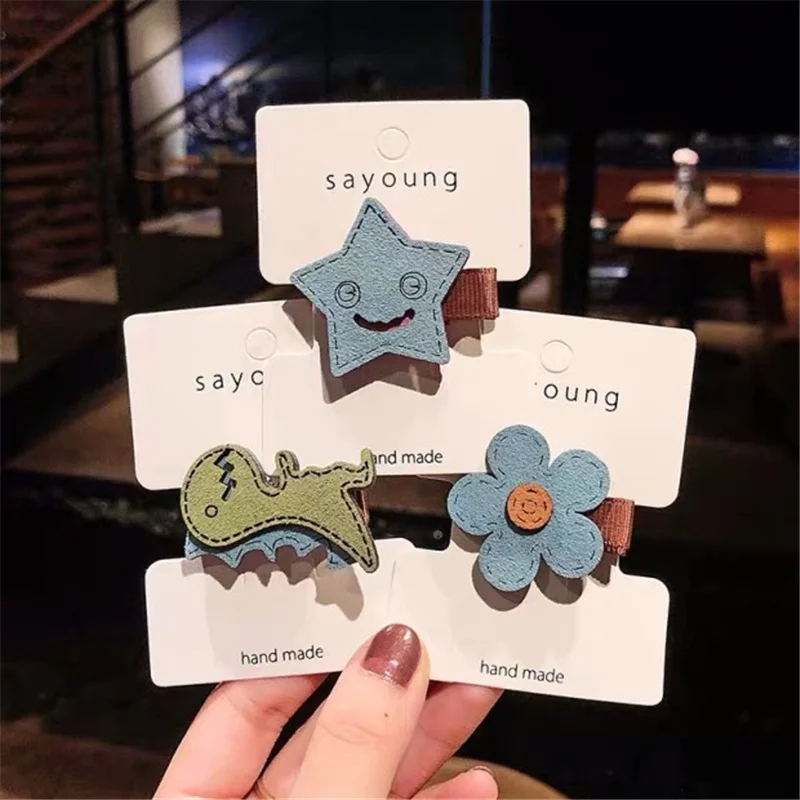 Заколка для волос M MISM милая заколка в виде мультяшных динозавров звездочек