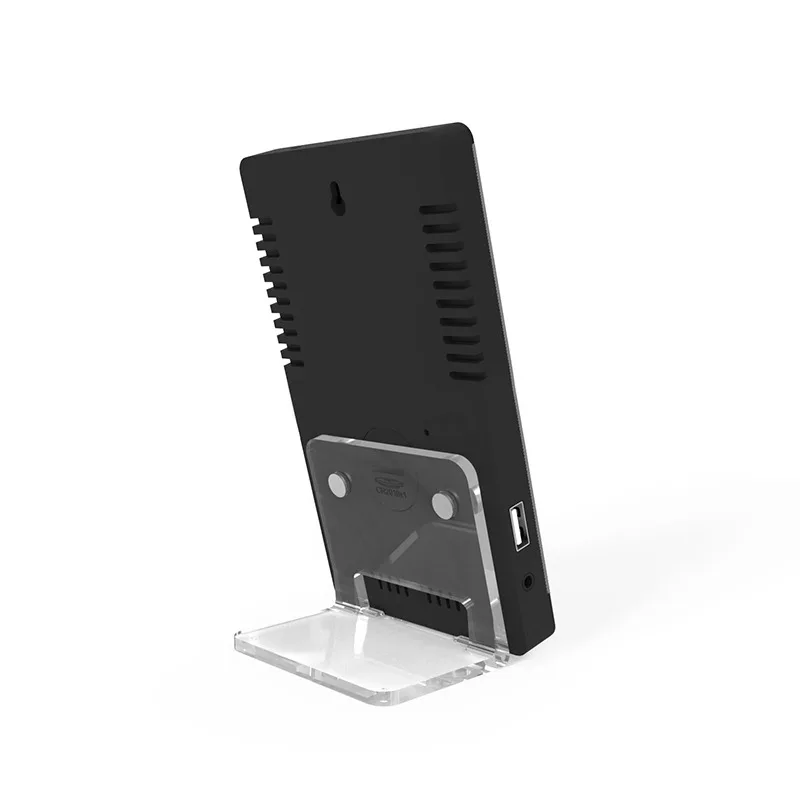 

Mirror LED Alarm Clock 6 Inch LED Time Temperature Humidity Display USB Output Port Table Mirror Clock Home Decor