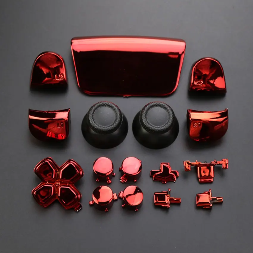 Полный комплект хромированных кнопок YuXi для контроллера Playstation 5 джойстик L1 R1 L2 R2
