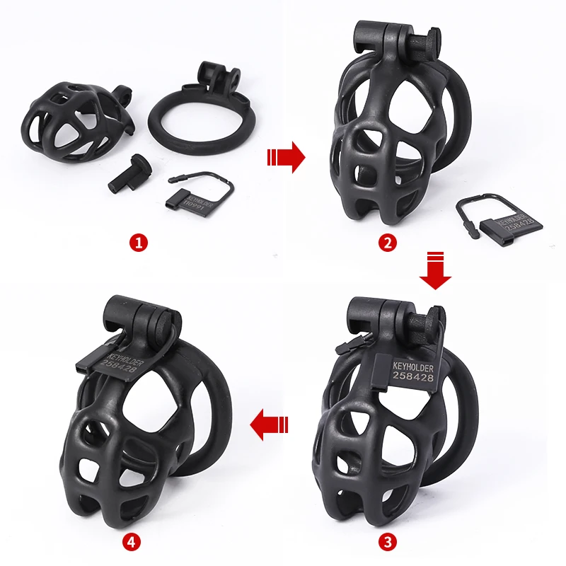 Mamba 3D Printing Cock Cage Penis Sleeve Plastic Lockable Male Chastity Device Rings Adult Games Sex Toys For Men - купить по