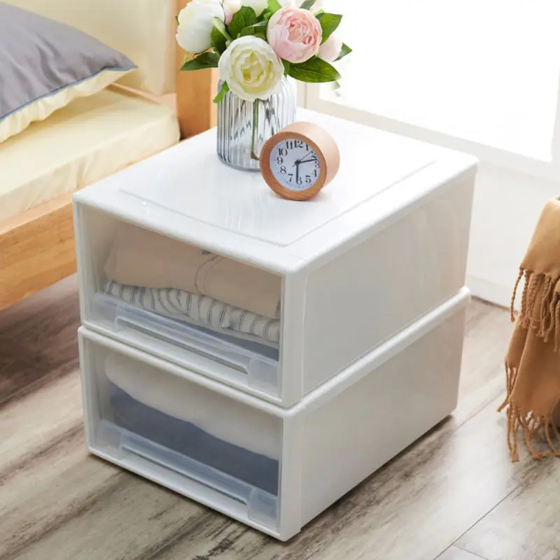 Пластиковая вместительная коробка для хранения одежды ящик нижнего белья