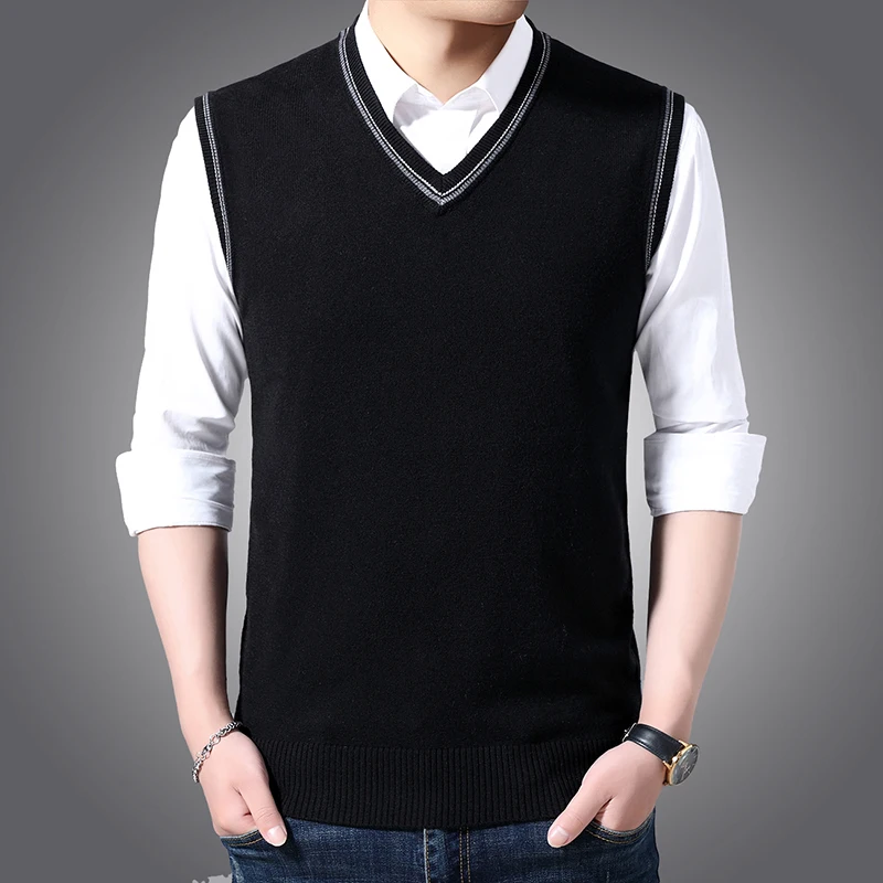 UNIVOS KUNI 2019 мужской свитер новый весенний и осенний модный жилет повседневный