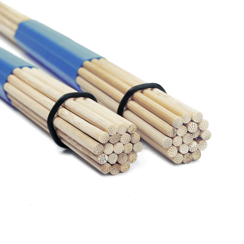 

1 Pair Bamboo Rod Drum Brushes Sticks For Jazz Folk Music Blue