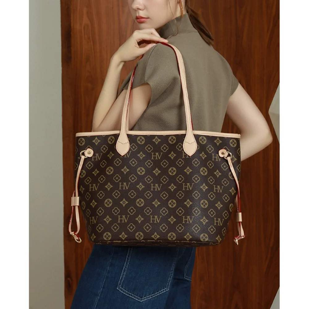

HV Tote for Women Shoulder Bag Leather Handbag Woman Shopper Bags Fashion Satchels Designer Classic Lady Top Handle Luxury Brand