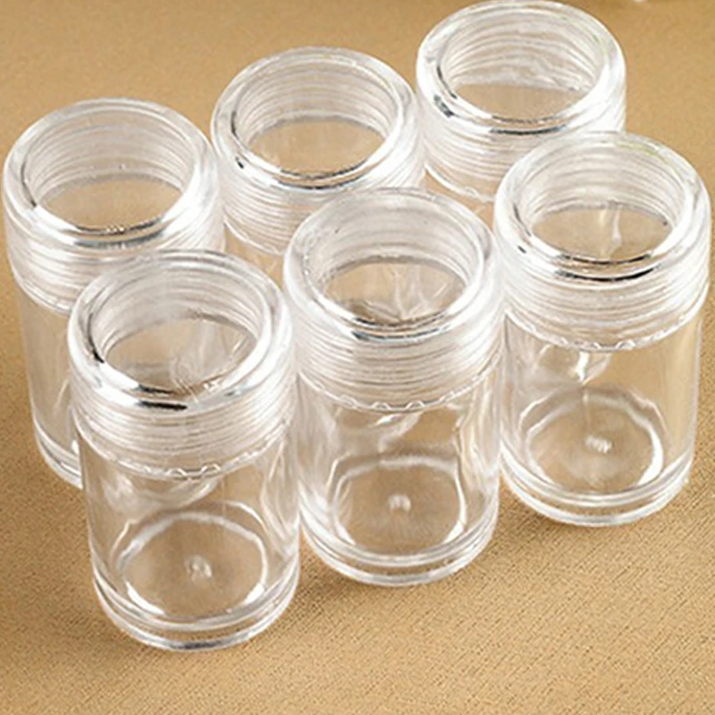 60Pcs Bottles Transparent Diamond Painting Beads Storage Bottle Embroidery Beads Storage Container Box Bollte Size 2.5x5cm