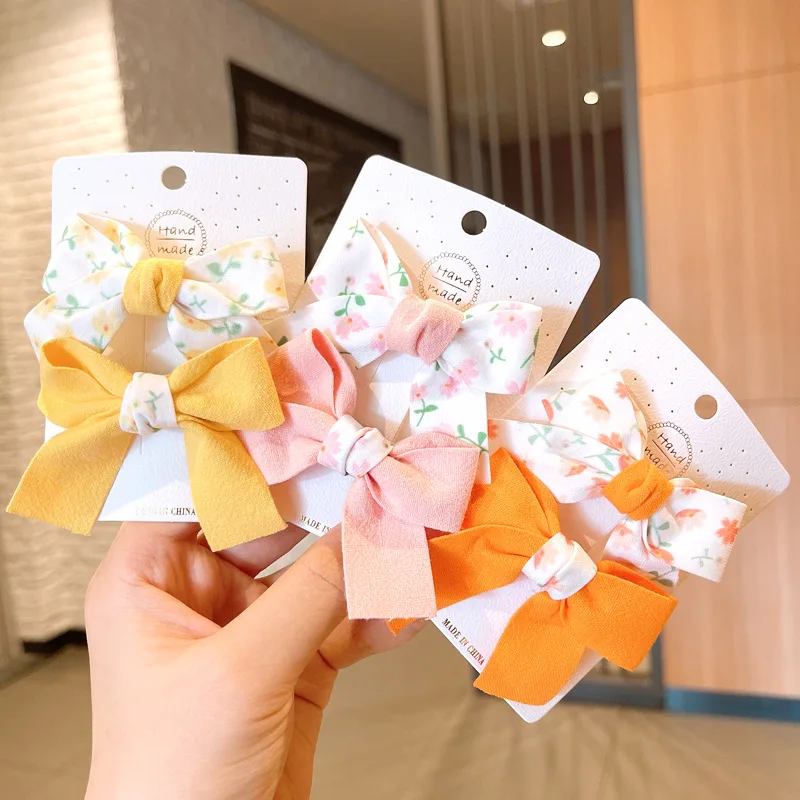 

Children's Bow Hairpin Korean Girl Side Bangs Clip Little Girl Headdress Cute Baby Mori Hair Accessories Hair Clips for Girls