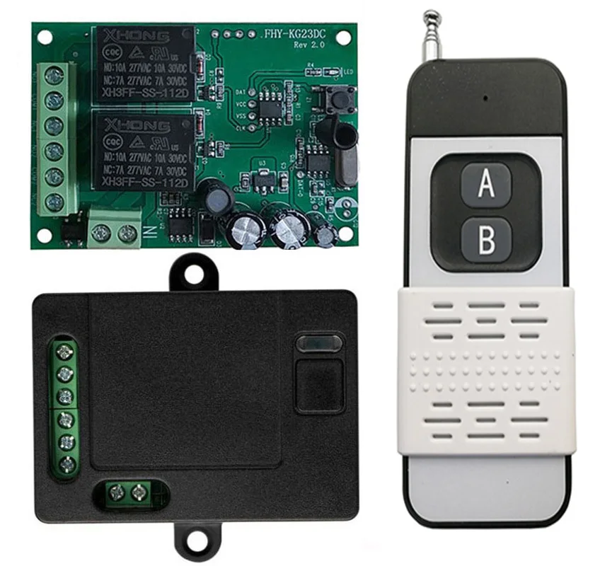 433 МГц Универсальный беспроводной пульт дистанционного управления DC 12 В 24 2CH RF