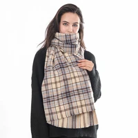 striped plaid warm scarf imitation cashmere shawl 2021 autumn winter new womens scarf