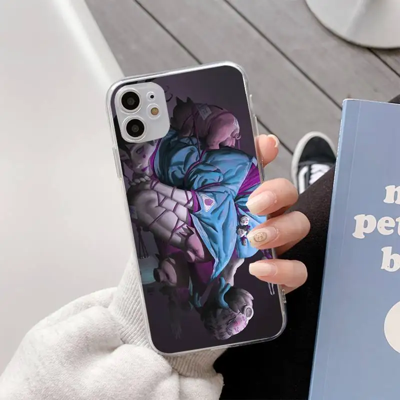 

Ghost Punk Phone Case For Iphone11 12 Pro Max SE 2020 6s 7 8 Plus X Xs Max Xr Transparent Soft Silicone Cover