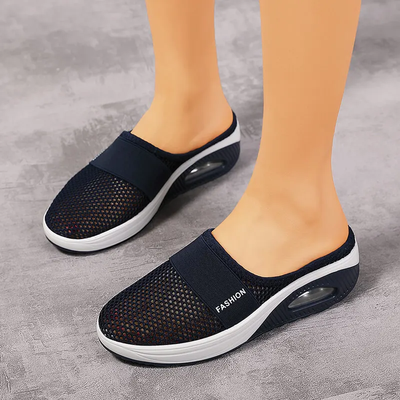 

Sneakers Air Cushion Women Walking Shoes Comfortable Breathable Casual Mother Shoes Platform Increasing Height Slip-on Sandals