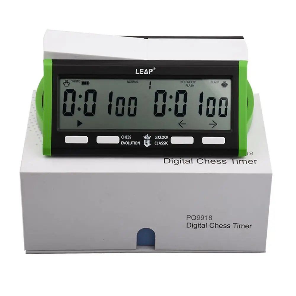 LEAP PQ9918 Digital Chess Clock with USB Charge Multifunctional Board Game Backgammon Set Count Up Down Chess Alarm Timer