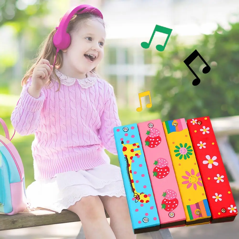Arm&oacute;nica de dibujos animados para ni&ntilde;os, instrumento de viento para principiantes, juguetes educativos musicales para ni&ntilde;os-3