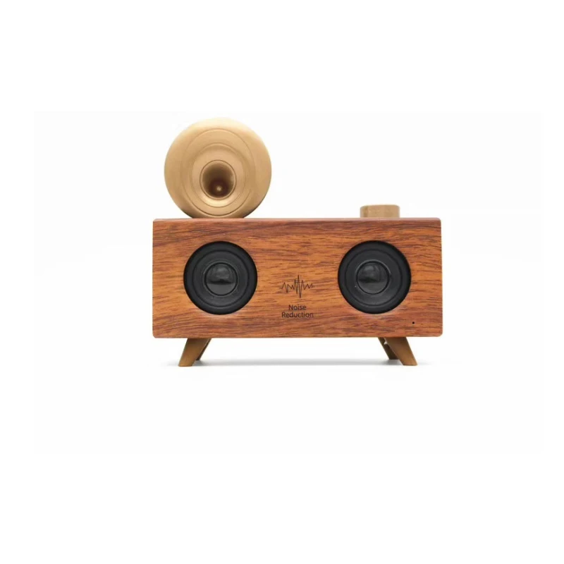 

New Radio Retro Wooden Bluetooth Speaker WeChat Voice Receipt Subwoofer Small Speaker AUX USB TF Card FM Radio