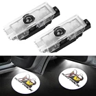 2 шт. SCAT PACK автомобильная дверная подсветка светодиодная лампа с логотипом ножная лампа для Dodge Charger Journey Challenger Dodge приветсветильник