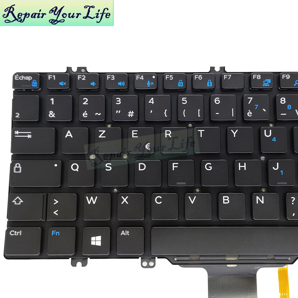 0NMPT1 французская Azerty клавиатура с подсветкой для DELL Latitude 5280 5288 5290 5289 7280 7290 7389 2 в 1