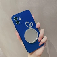luxury jewelled mirror phone case for iphone 11 12 pro fashion dazzling comfortable xr xs max electroplating soft silicone cover