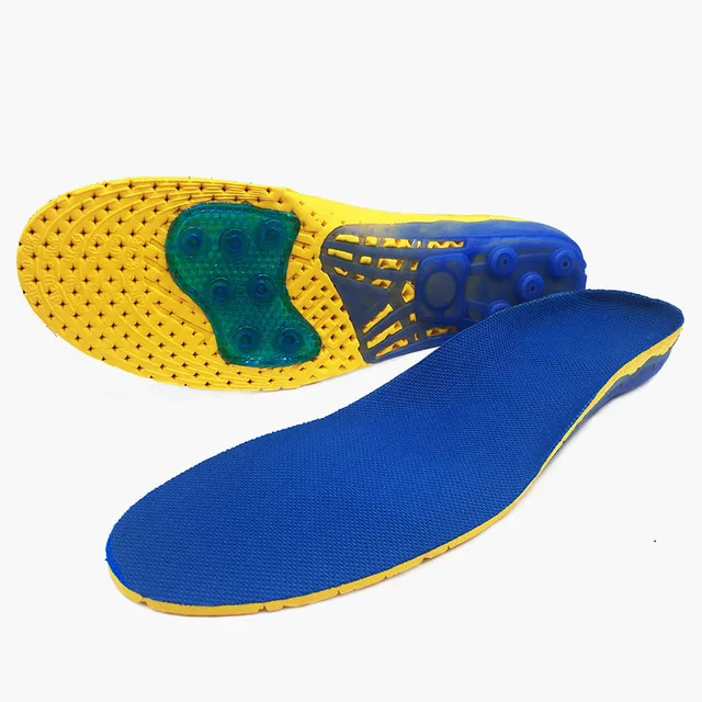 Upgrade Blue L code EVA Spring silicone sole insole flat feet orthotic insoles arch support orthopedic inserts Plantar Fasciitis,Feet Pain,foot care - Цвет: Upgrade Blue L code