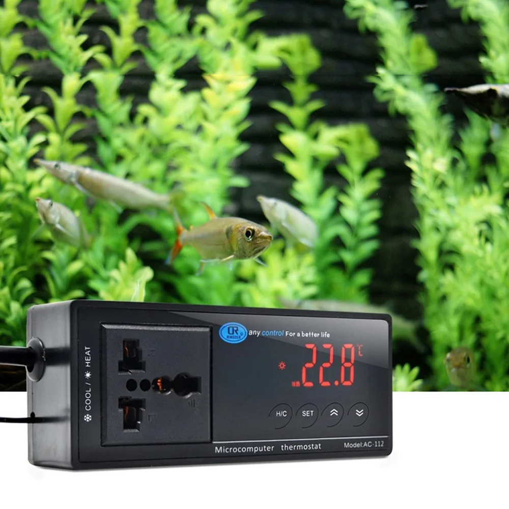 Digital Display Intelligent Plug-In Thermostat Universal Socket ON/OFF Regulator Aquarium Greenhouse Temperature Controller | Дом и сад