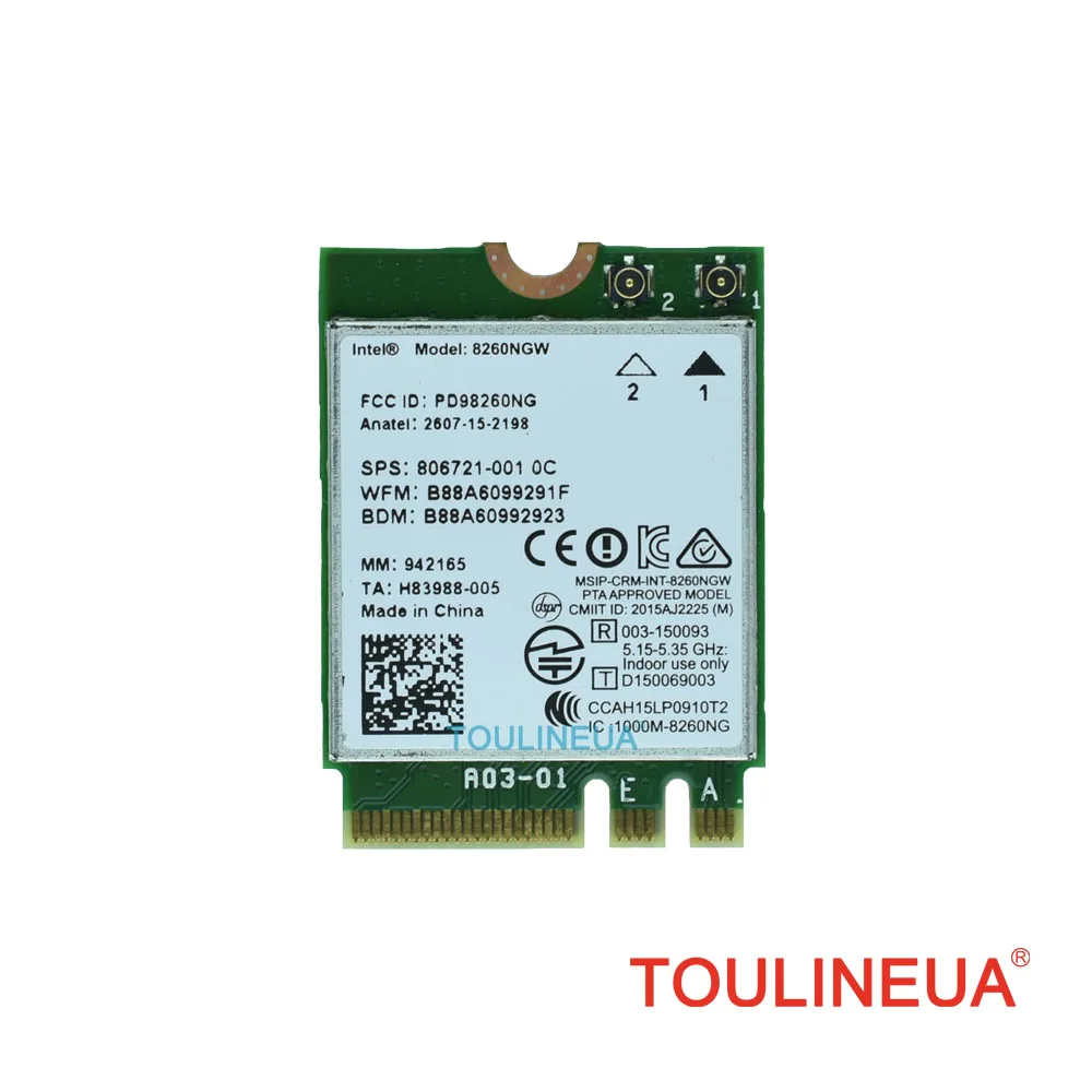 Совершенно новая Двухдиапазонная беспроводная карта Intel-AC 8260 8260NGW vPro 8260ac ac BT4.2 5G 867