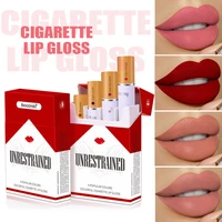 cigarette lip gloss set 4 colors matte long lasting waterproof velvet lip glaze nude lip tints tube red lips makeup cosmetic