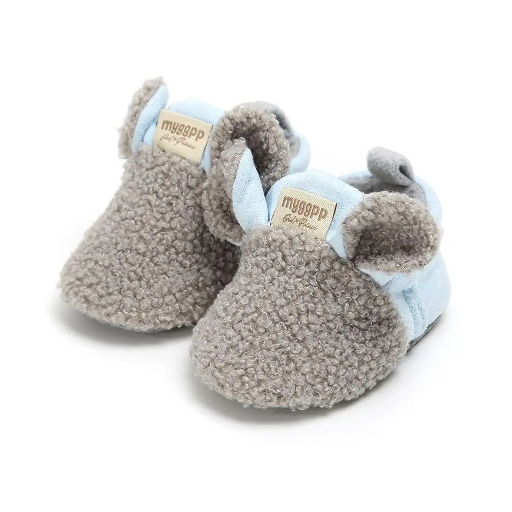 Зимние милые пинетки для маленьких девочек и мальчиков теплые ботинки на