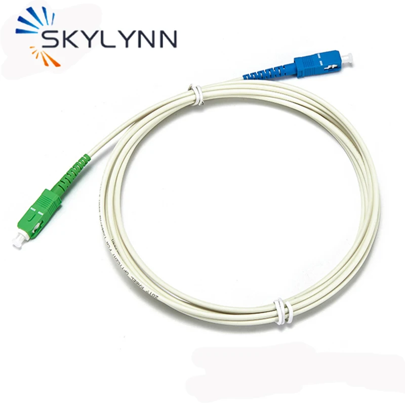 SKYLYNN 40 шт. 5 метров SC/APC-SC/UPC Одномодовый G657A2 Simplex 3 0 мм белый оптоволоконный кабель