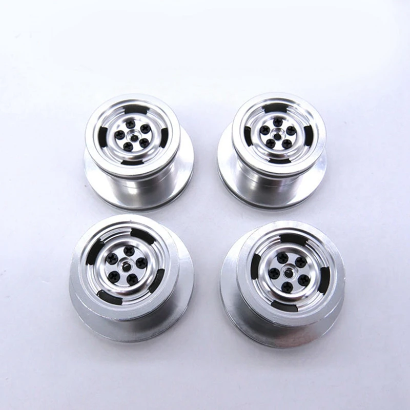 

4Pcs Rc Car Metal Hub Wheels Rim for 1/12 Mn D90 D91 D96 with 2Pcs Metal Steering Joint Drive Shaft for WPL C14 C24