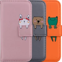fashion pet flip leather case for iphone 13 12 mini 11 pro xr x xs max card slot stand cover 6 6s 7 8 plus 5 5s se 2020 d22g