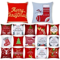 classic red christmas square pillowcase 4545cm sofa waist pillow cushion cover peach skin cashmere comfortable home decor
