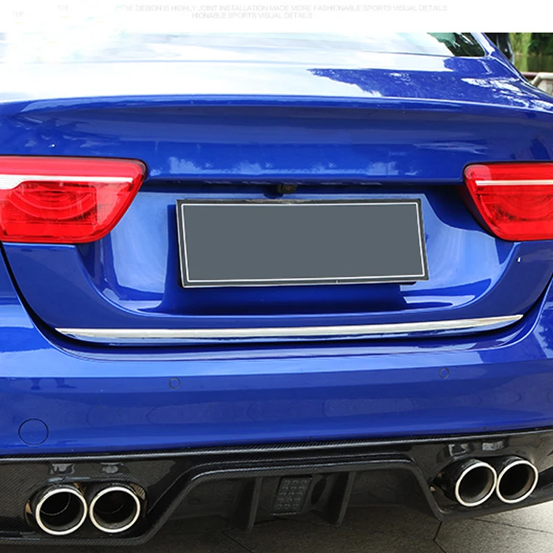 Автомобильный Стайлинг обшивка багажной двери отделка задней наклейки крышки