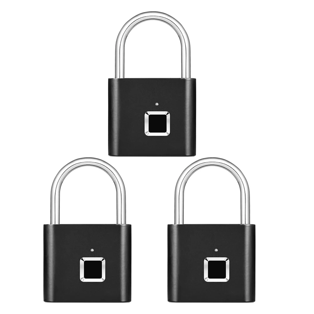 kit 5 Умный Замок с отпечатком пальца, USB Перезаряжаемый электронный домашний Противоугонный замок для безопасности, замок для двери, замок для багажа - Цвет: kit 5
