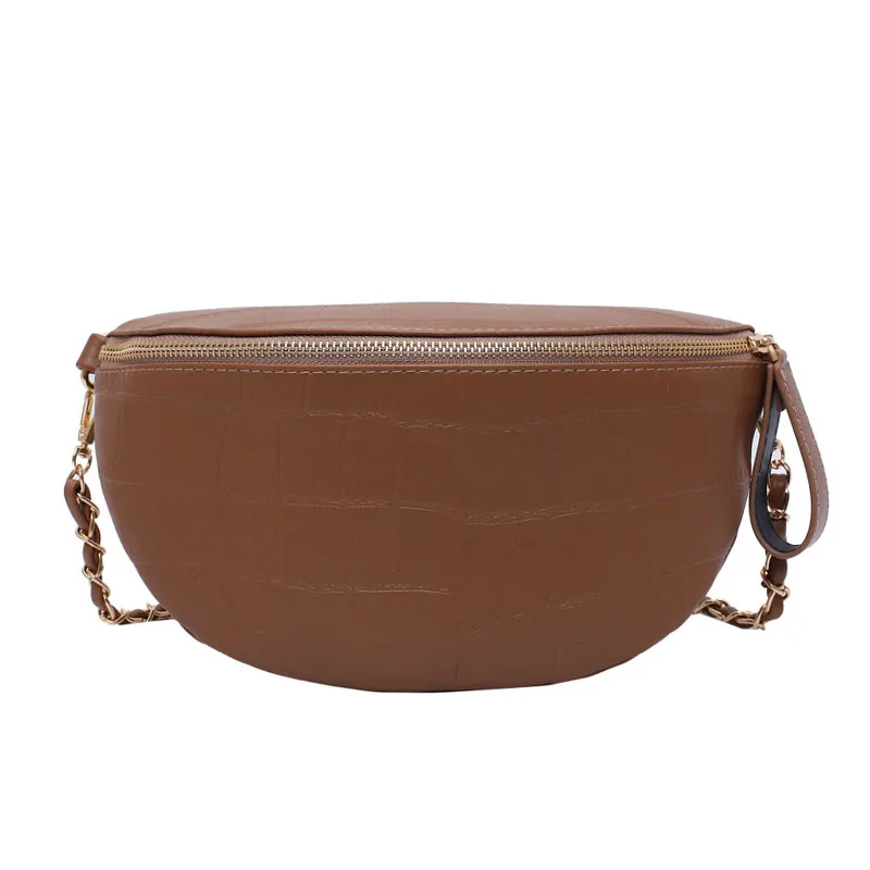 

Pattern Vintage Stone PU Leather Crossbody Bags For Women 2021 Fashion Solid Color Small Shoulder Bags Female Chain Handbags