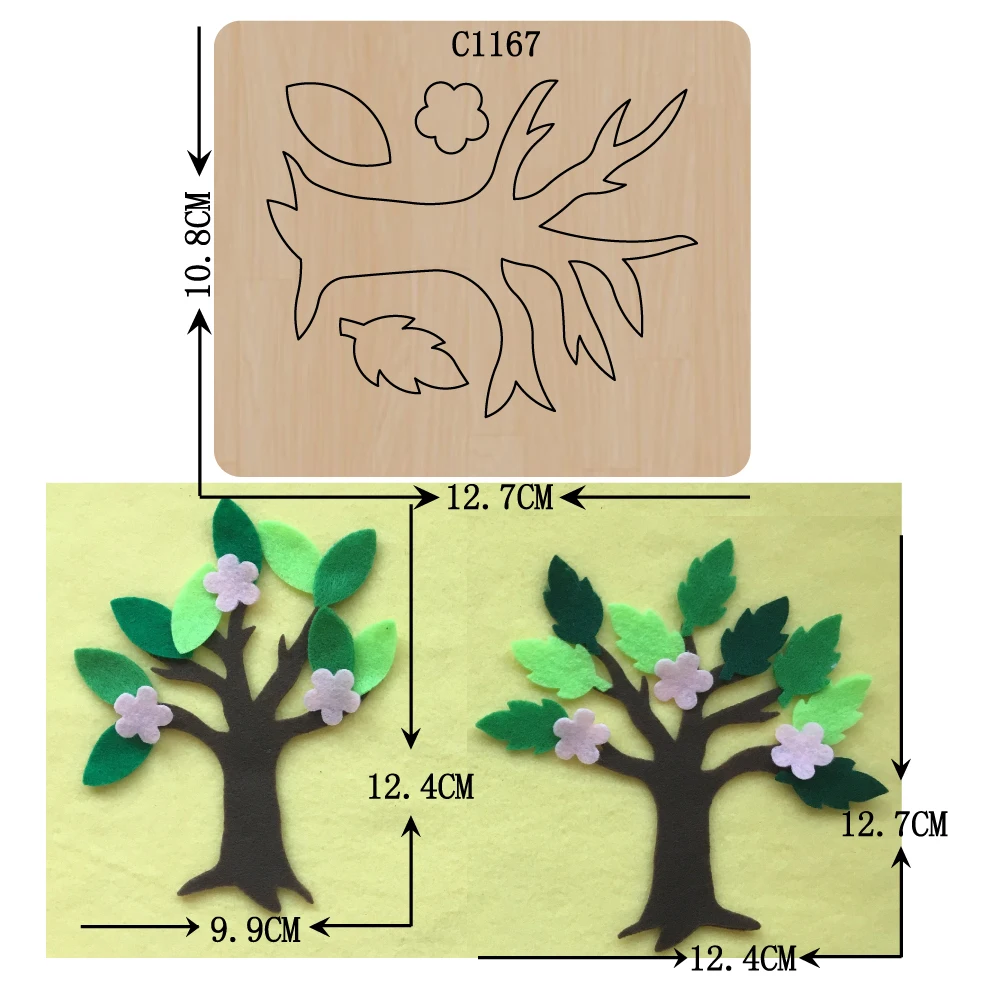 

New Tree Wooden die Scrapbooking C-1167 Cutting Dies Multiple sizes