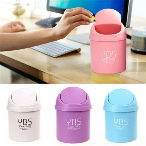 Настольный мини-контейнер для мусора корзина офиса и дома с крышкой | Дом сад