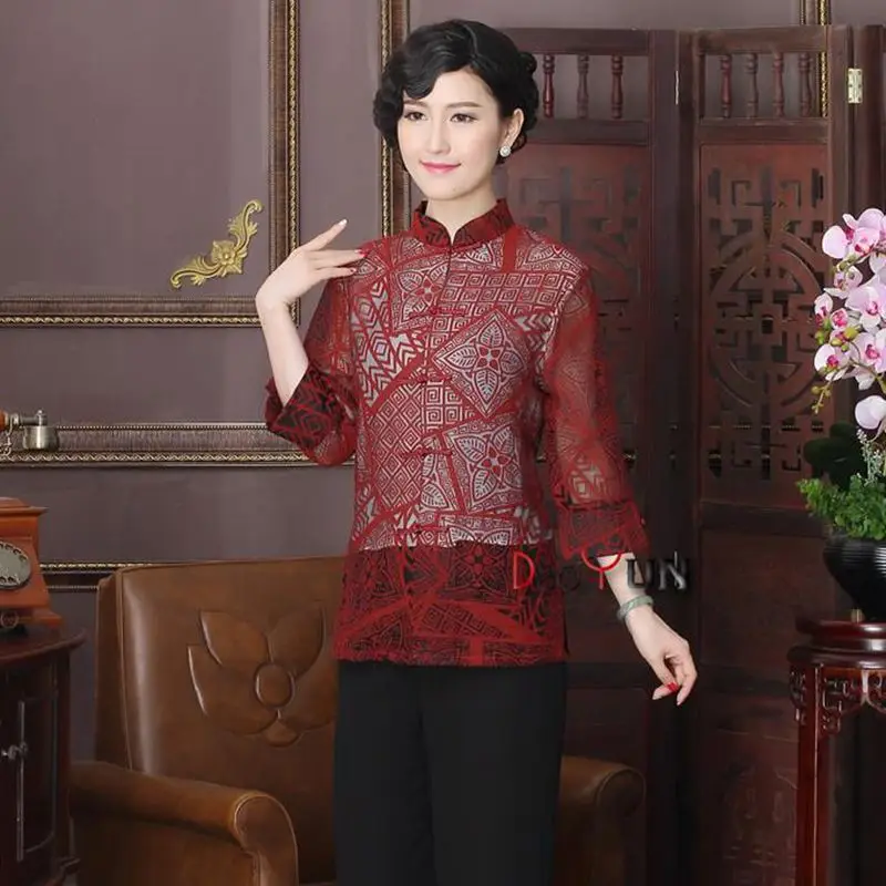 Темно синий пикантные прозрачные сандалии для среднего возраста Женские мать