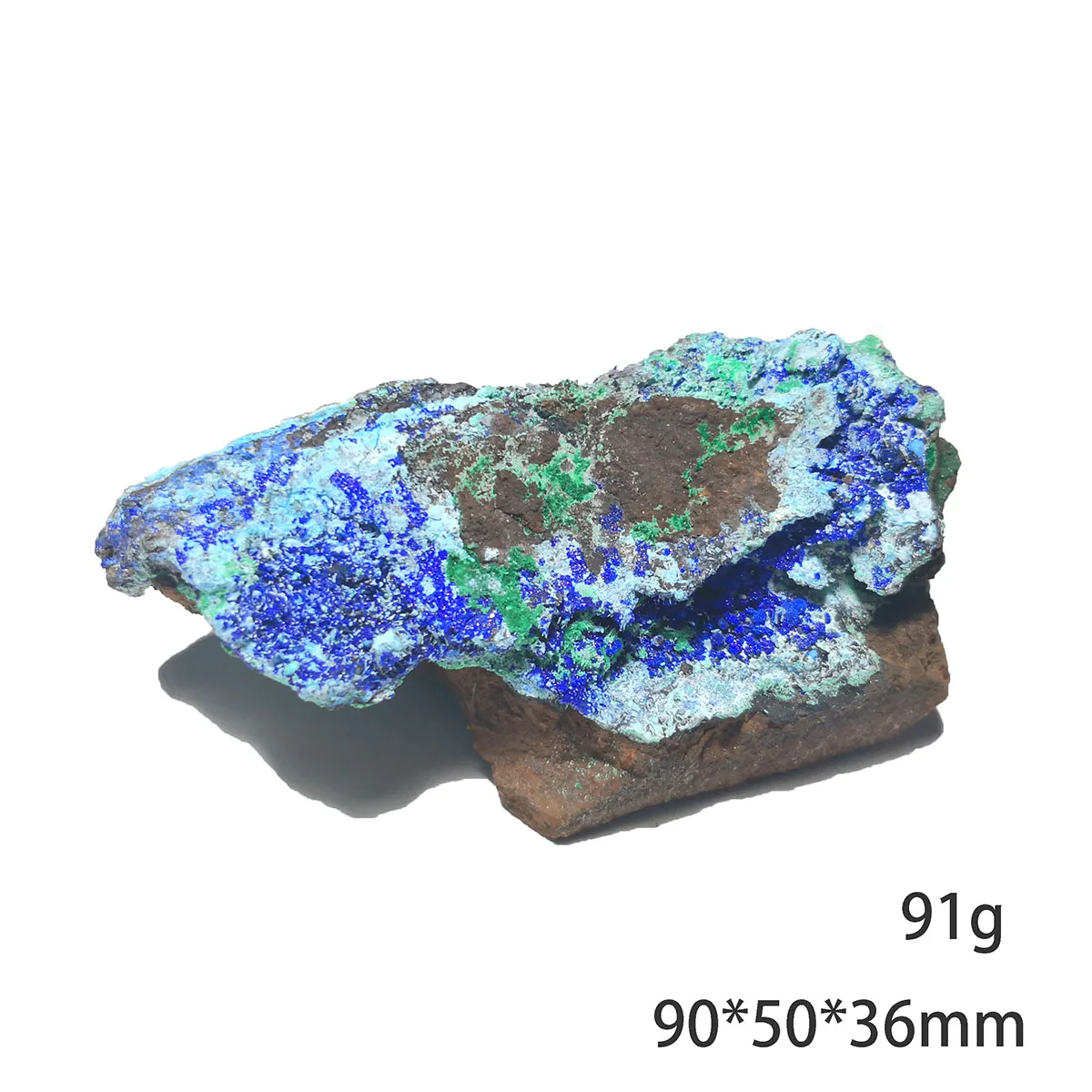 

91 г C1-3b Природный камень Gibbsite азурит Малахит минеральный кристалл образец подарок украшение из провинции Юньнань Китай