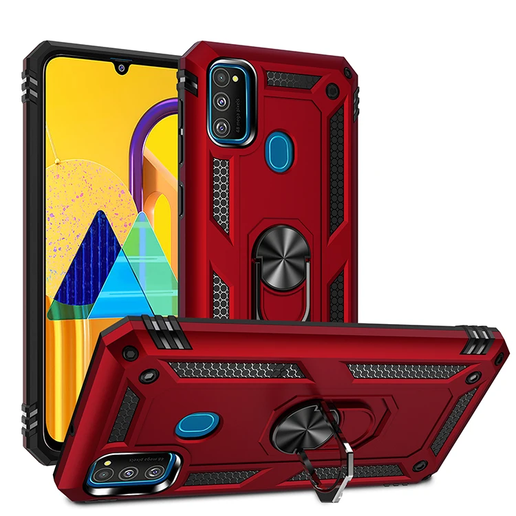 Чехол для Galaxy M21 Heavy Duty Hard Rugged Armor Kickstand противоударный чехол Samsung SM-215F | Мобильные