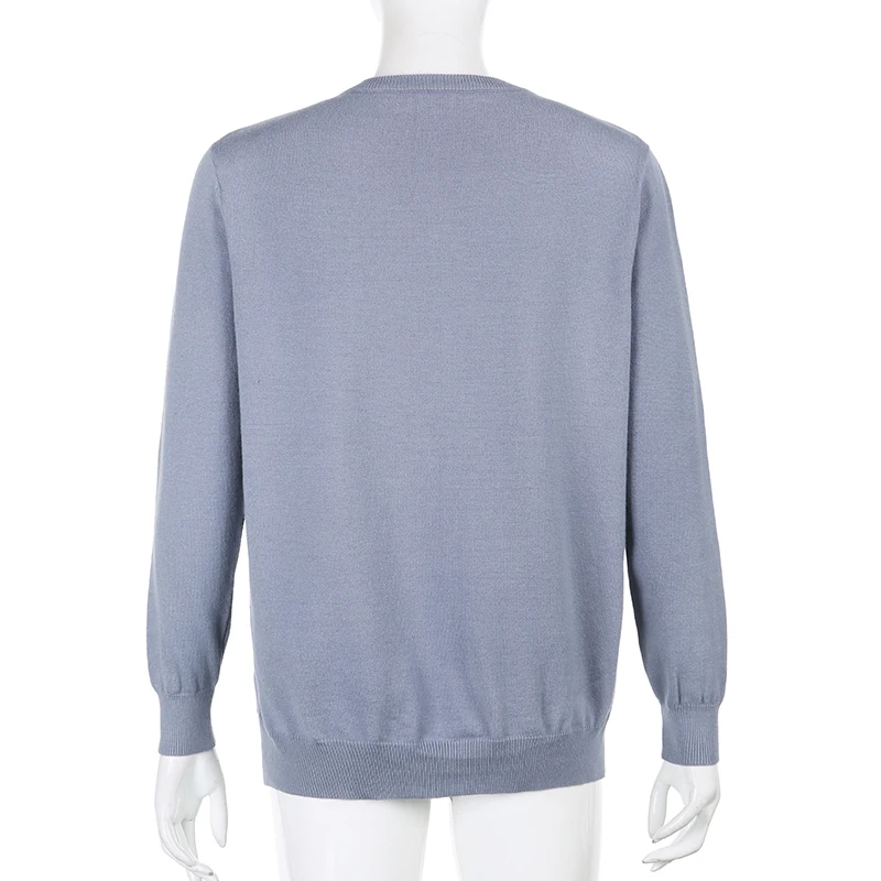 

YICIYA 2020 Casual Jumper Ladies Preppy Style Pullover Long Sleeve Knitwear Loose Autumn Winter Knitted Sweater Women Y2K Argyle