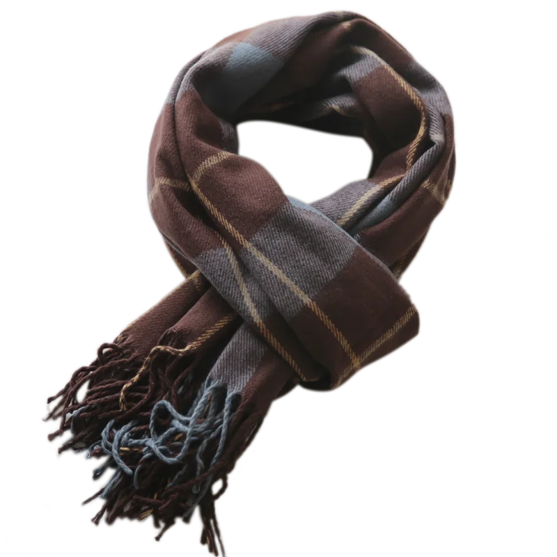 2019 Faux cachemir Plaid Scarf para mujer Lana Pashmina invierno cálido chal Poncho señoras gruesa borla buf |