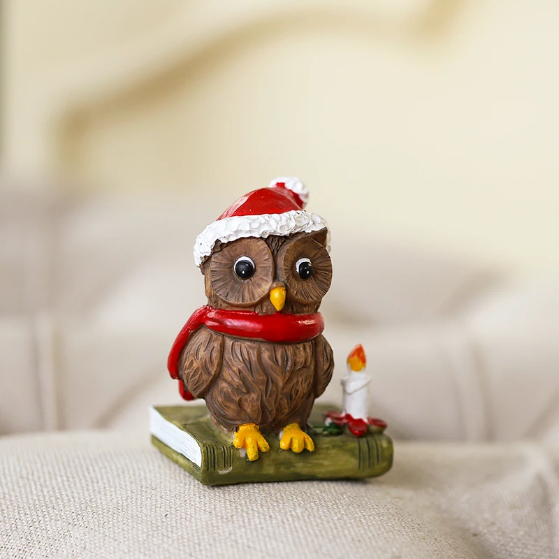 Ландшафтная кукла &quotСова&quot смола Рождественский домашний сад DIY Декор